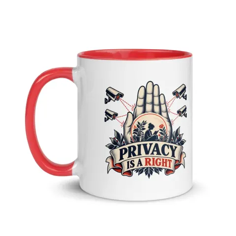 Privacy is a right color mug