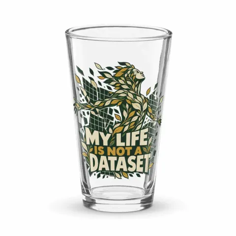 My life is not a dataset pint glass