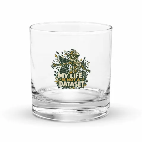 My life is not a dataset rocks glass