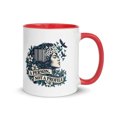 A person, not a profile color mug