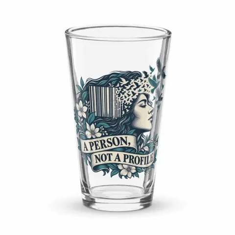 A person, not a profile pint glass