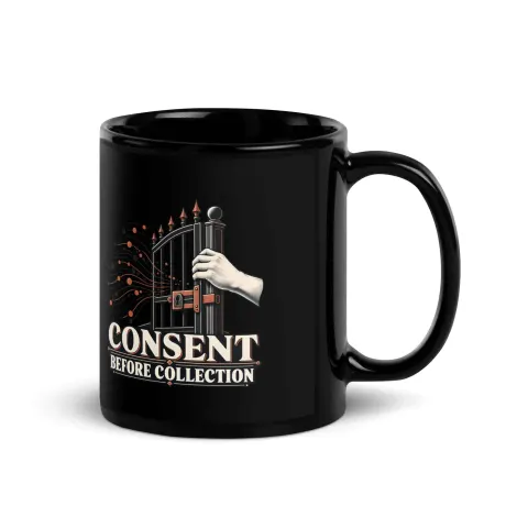 Consent before collection black mug