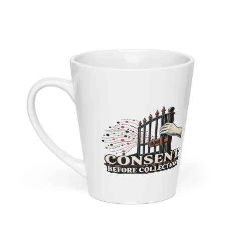 Consent before collection latte mug
